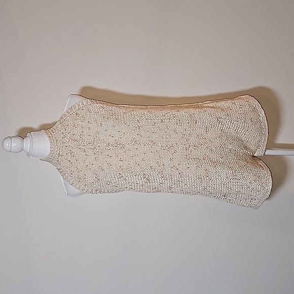 Free People FP Molly Playsuit Halter Romper Shorts Crochet Knit Cream L Backless - Picture 2 of 16